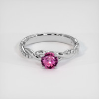 0.59 Ct. Pink Sapphire Ring, 10K White Gold 1