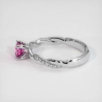 0.59 Ct. Pink Sapphire Ring, 10K White Gold 4