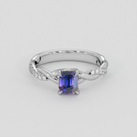 1.88 Ct. Purplish Blue Sapphire Ring, 10K White Gold 1
