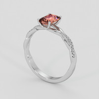 1.54 Ct. Padparadscha Sapphire Ring, 10K White Gold 2