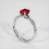 1.06 Ct. Ruby Ring, 14K White Gold 2