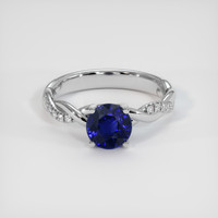 1.30 Ct. Blue Sapphire Ring, 14K White Gold 1