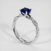 1.30 Ct. Blue Sapphire Ring, 14K White Gold 2