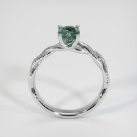 0.78 Ct. Greenish Blue Sapphire Ring, 14K White Gold 3