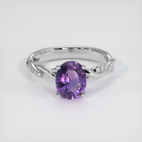 1.86 Ct. Bi Color Sapphire Ring, 14K White Gold 1