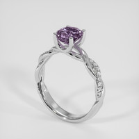 2.59 Ct. Purple Sapphire Ring, 14K White Gold 2