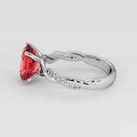 2.78 Ct. Padparadscha Sapphire Ring, 14K White Gold 4
