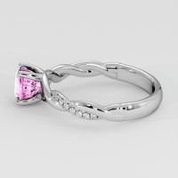 1.14 Ct. Pink Sapphire Ring, 14K White Gold 4