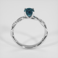 0.90 Ct. Bluish Green Sapphire Ring, 14K White Gold 3