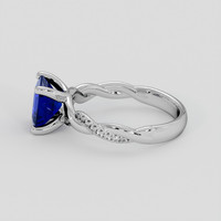 2.21 Ct. Blue Sapphire Ring, 14K White Gold 4