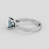 2.66 Ct. Bluish Green Sapphire Ring, 14K White Gold 4