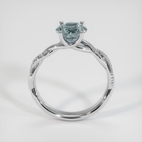 2.30 Ct. Greenish Blue Sapphire Ring, 14K White Gold 3
