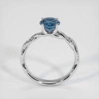 1.44 Ct. Greenish Blue Sapphire Ring, 14K White Gold 3