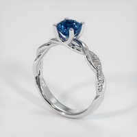 1.20 Ct. Sapphire Ring, 18K White Gold 2