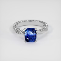 3.06 Ct. Bi Color Sapphire Ring, 18K White Gold 1