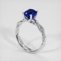 3.06 Ct. Bi Color Sapphire Ring, 18K White Gold 2