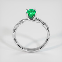 0.79 Ct. Emerald Ring, 18K White Gold 3