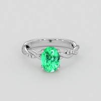 2.07 Ct. Emerald Ring, 18K White Gold 1