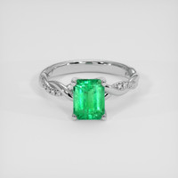 2.23 Ct. Emerald Ring, 18K White Gold 1