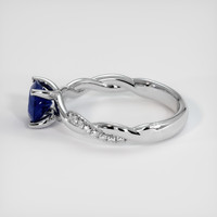 1.30 Ct. Blue Sapphire Ring, 18K White Gold 4