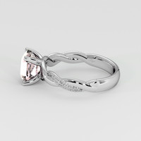 3.09 Ct. Peach Sapphire Ring, 18K White Gold 4