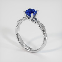 1.12 Ct. Sapphire Ring, 18K White Gold 2