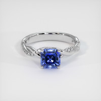1.40 Ct. Sapphire Ring, 18K White Gold 1