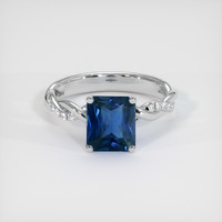 2.54 Ct. Sapphire Ring, 18K White Gold 1