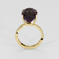 12.29 Ct. Reddish Purple Rhodolite Garnet Ring, 14K Yellow Gold 3