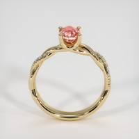 1.06 Ct. Padparadscha Sapphire Ring, 14K Yellow Gold 3