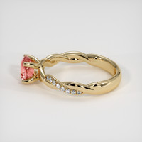1.06 Ct. Padparadscha Sapphire Ring, 14K Yellow Gold 4
