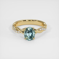 1.58 Ct. Sapphire Ring, 14K Yellow Gold 1