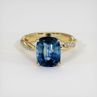 5.00 Ct. Bi Color Sapphire Ring, 18K Yellow Gold 1