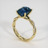 5.00 Ct. Bi Color Sapphire Ring, 18K Yellow Gold 2