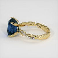 5.00 Ct. Bi Color Sapphire Ring, 18K Yellow Gold 4