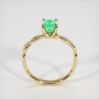 0.70 Ct. Emerald Ring, 18K Yellow Gold 3