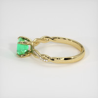 0.70 Ct. Emerald Ring, 18K Yellow Gold 4