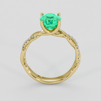1.64 Ct. Emerald Ring, 18K Yellow Gold 3