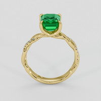 2.08 Ct. Emerald Ring, 18K Yellow Gold 3