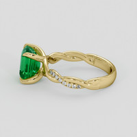 2.08 Ct. Emerald Ring, 18K Yellow Gold 4