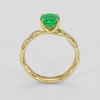 1.34 Ct. Emerald Ring, 18K Yellow Gold 3