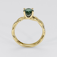1.55 Ct. Bluish Green Sapphire Ring, 18K Yellow Gold 3
