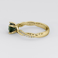 1.55 Ct. Bluish Green Sapphire Ring, 18K Yellow Gold 4