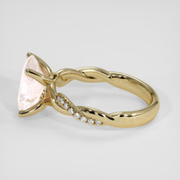 3.58 Ct. Peach Sapphire Ring, 18K Yellow Gold 4