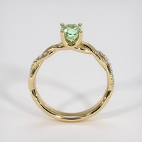 0.75 Ct. Green Sapphire Ring, 18K Yellow Gold 3
