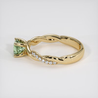 0.75 Ct. Green Sapphire Ring, 18K Yellow Gold 4