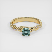 0.85 Ct. Sapphire Ring, 18K Yellow Gold 1
