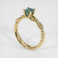 0.85 Ct. Sapphire Ring, 18K Yellow Gold 2