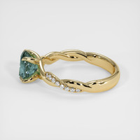 1.58 Ct. Bluish Green Sapphire Ring, 18K Yellow Gold 4
