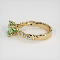 1.59 Ct. Yellowish Green Sapphire Ring, 18K Yellow Gold 4